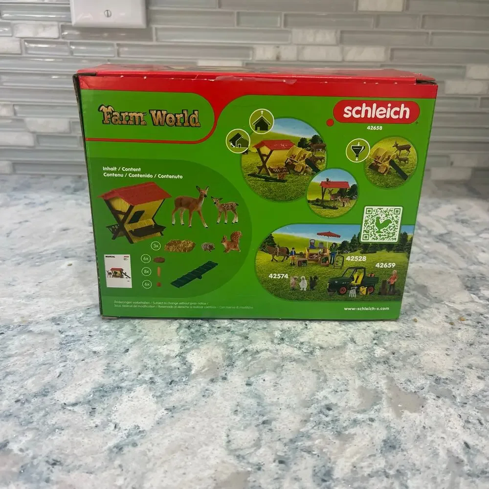 Schleich Farm World Feeding the Forest Animals Playset NIB